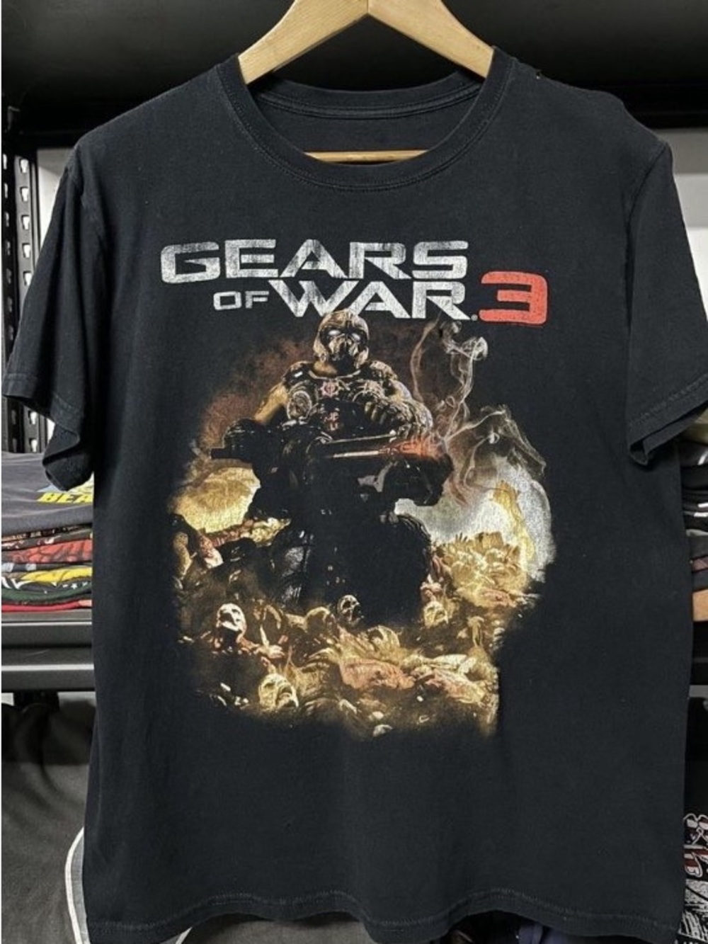 Gildan Black Gears of War 3 Graphic Tee with Red Accent